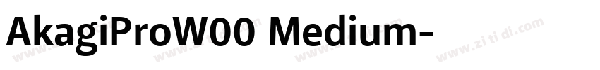 AkagiProW00 Medium字体转换